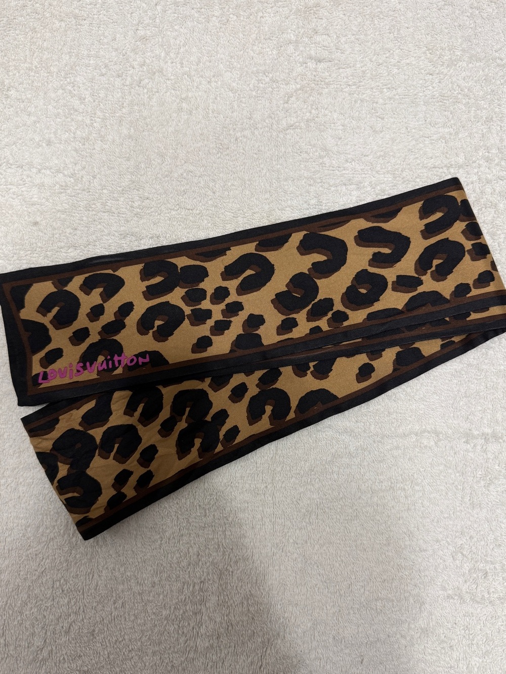 Louis Vuitton x Stephen Sprouse Leopard Print Bandeau Scarf